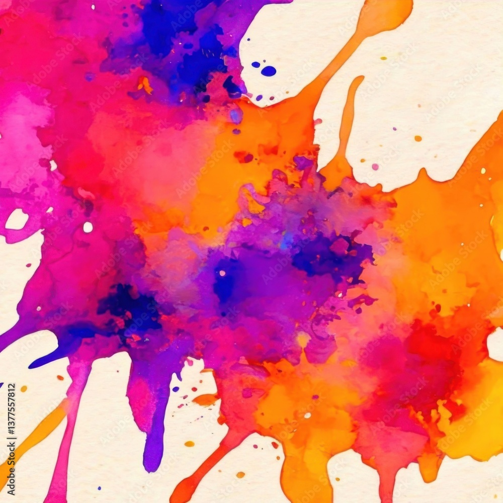 A pattern with watercolor-style splashes and drips 3 A pattern with watercolor-style splashes and drips 3