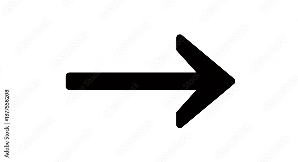 Simple Black Arrow Pointing Right on White Background for Direction Simple Black Arrow Pointing Right on White Background for Direction