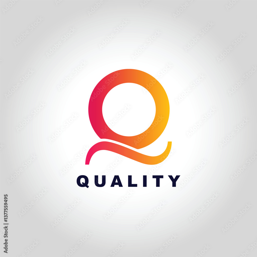 Obraz premium Gradient Colorful Letter Q Logo Design for Branding