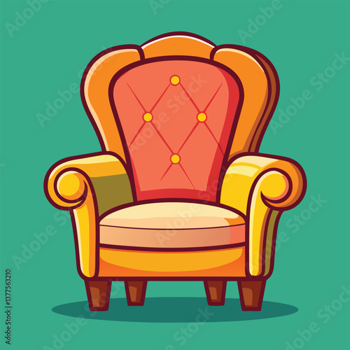 Cartoon Chair Clipart – Fun and Stylish Seating Illustration