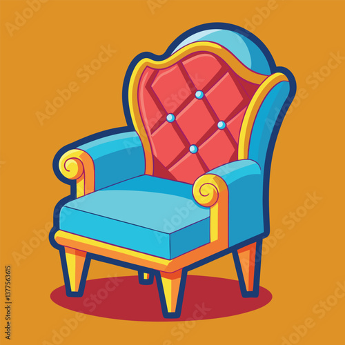 Cartoon Chair Clipart – Fun and Stylish Seating Illustration