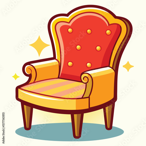 Cartoon Chair Clipart – Fun and Stylish Seating Illustration