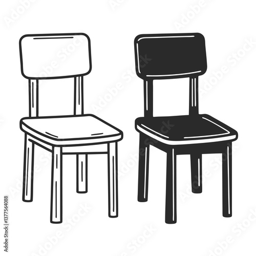 Cartoon Chair Clipart – Fun and Stylish Seating Illustration