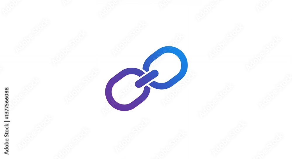 Isolated Chain Link Graphic Representing Connection and Interdependence Concept Isolated Chain Link Graphic Representing Connection and Interdependence Concept