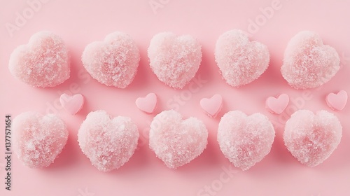 Pink Heart Candies with Valentines Day. (1)