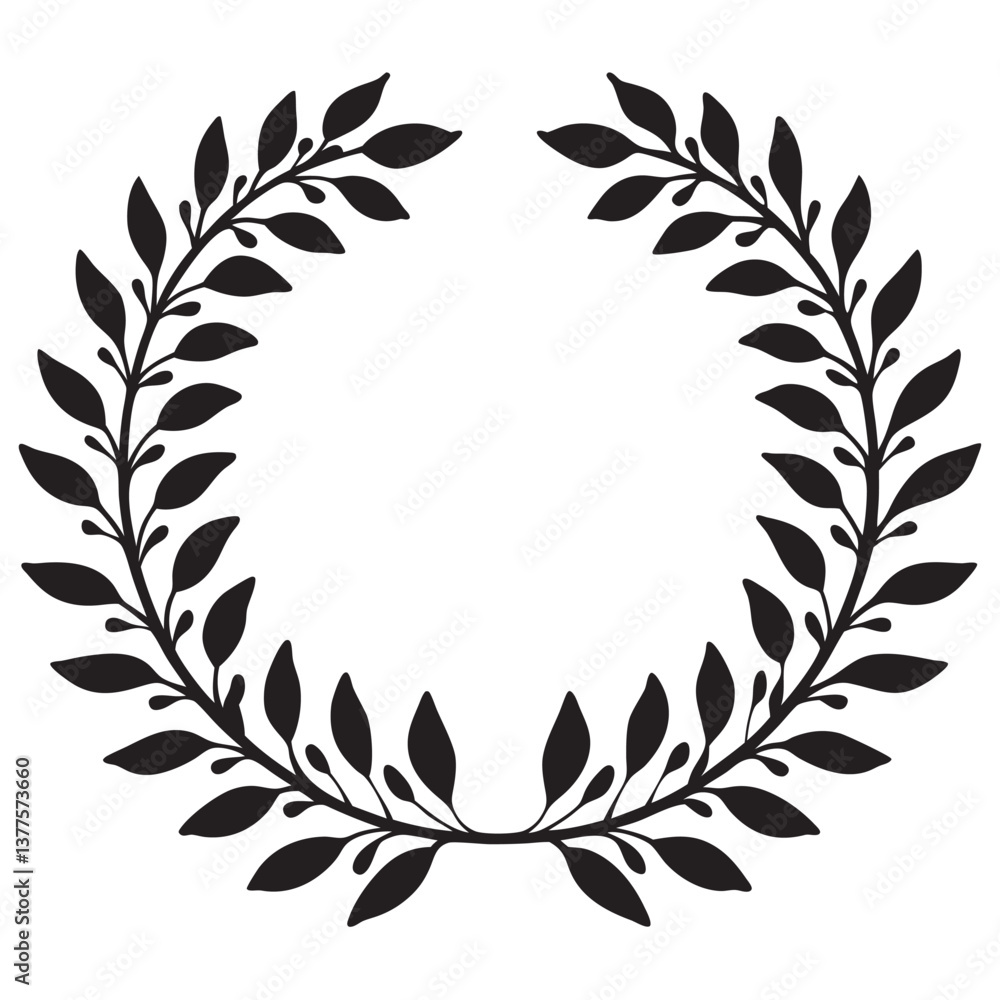 black and white silhouette circular laurel, foliate, and wheat wreaths depicting an award, achievement, victory, honor, prestige,
excellence, recognition, emblem, classic, elegance, tradition, and g black and white silhouette circular laurel, foliate, and wheat wreaths depicting an award, achievement, victory, honor, prestige,
excellence, recognition, emblem, classic, elegance, tradition, and g