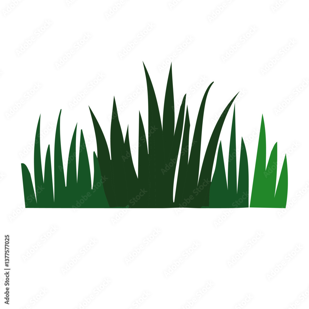 green grass icon vector graphic design on transparent background