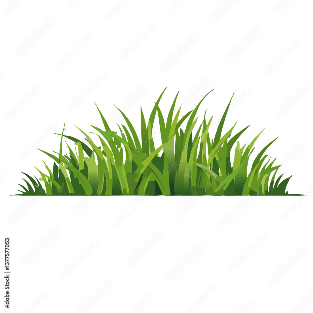 green grass icon vector graphic design on transparent background