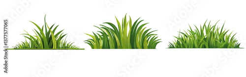 Obraz na płótnie panorama green grass icon vector graphic design on transparent background w salonie