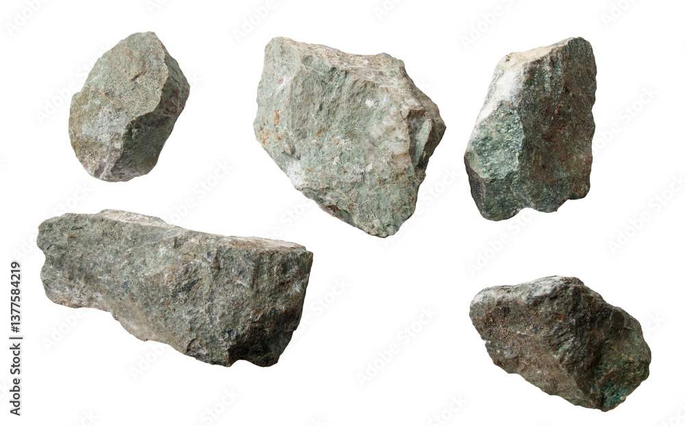 Obraz premium Jadeite stone isolated on white background