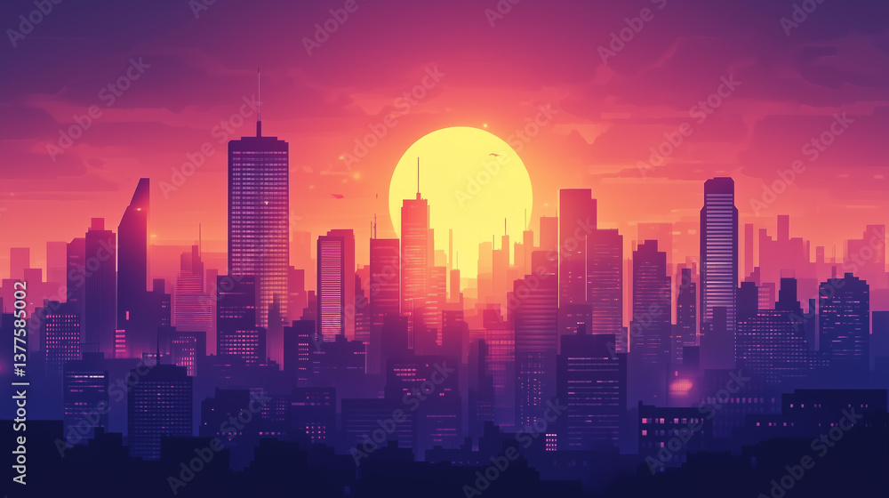 Adjustable cyberpunk cityscape background. Adjustable cyberpunk cityscape background.