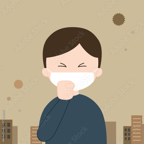 Fine dust or yellow dust that causes bronchial diseases