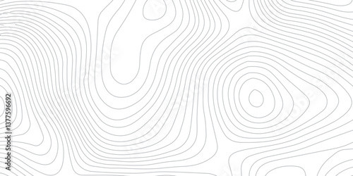 High-Resolution Transparent PNG Topographic Map Featuring Soft, Curved Contour Lines for Sophisticated Minimalist and Scientific Applications