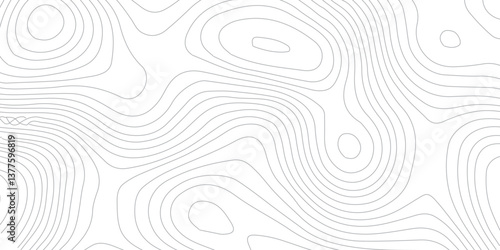 High-Resolution Transparent PNG Topographic Map Featuring Soft, Curved Contour Lines for Sophisticated Minimalist and Scientific Applications