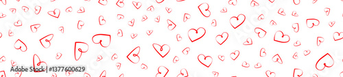 Red heart seamless pattern