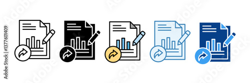 Document  Icon Set Multiple Style Collection