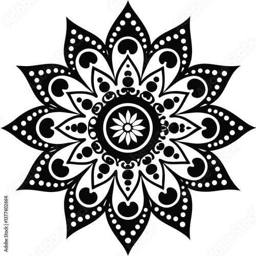 indian mehndi patterns vector art design