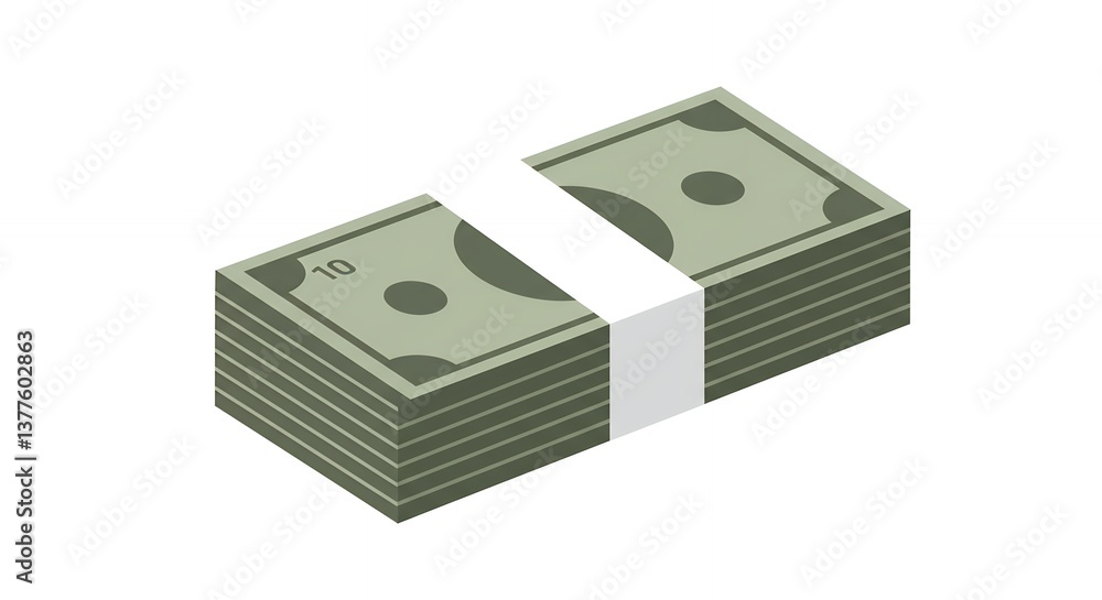 Obraz premium Stack of Money Currency Representing Financial Success and Payment Concept