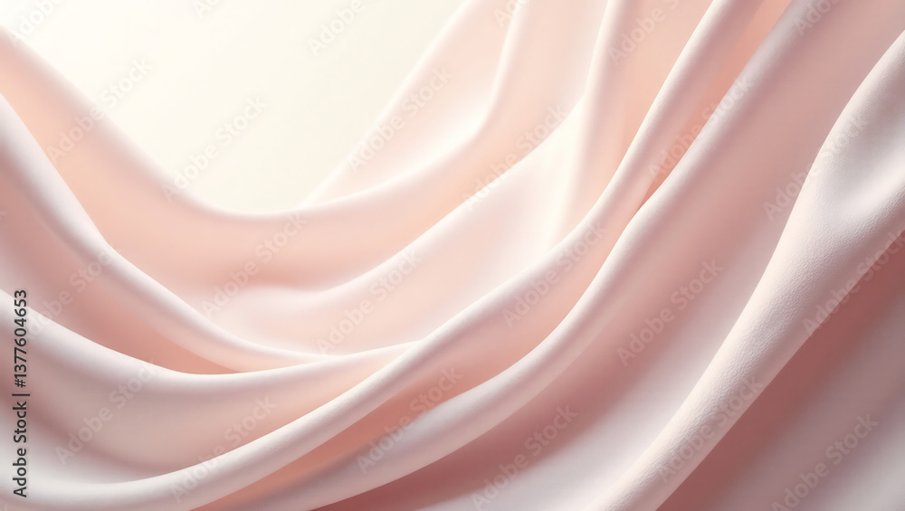Voluminous Ramie Textile Texture Light and Flowing Drape Background