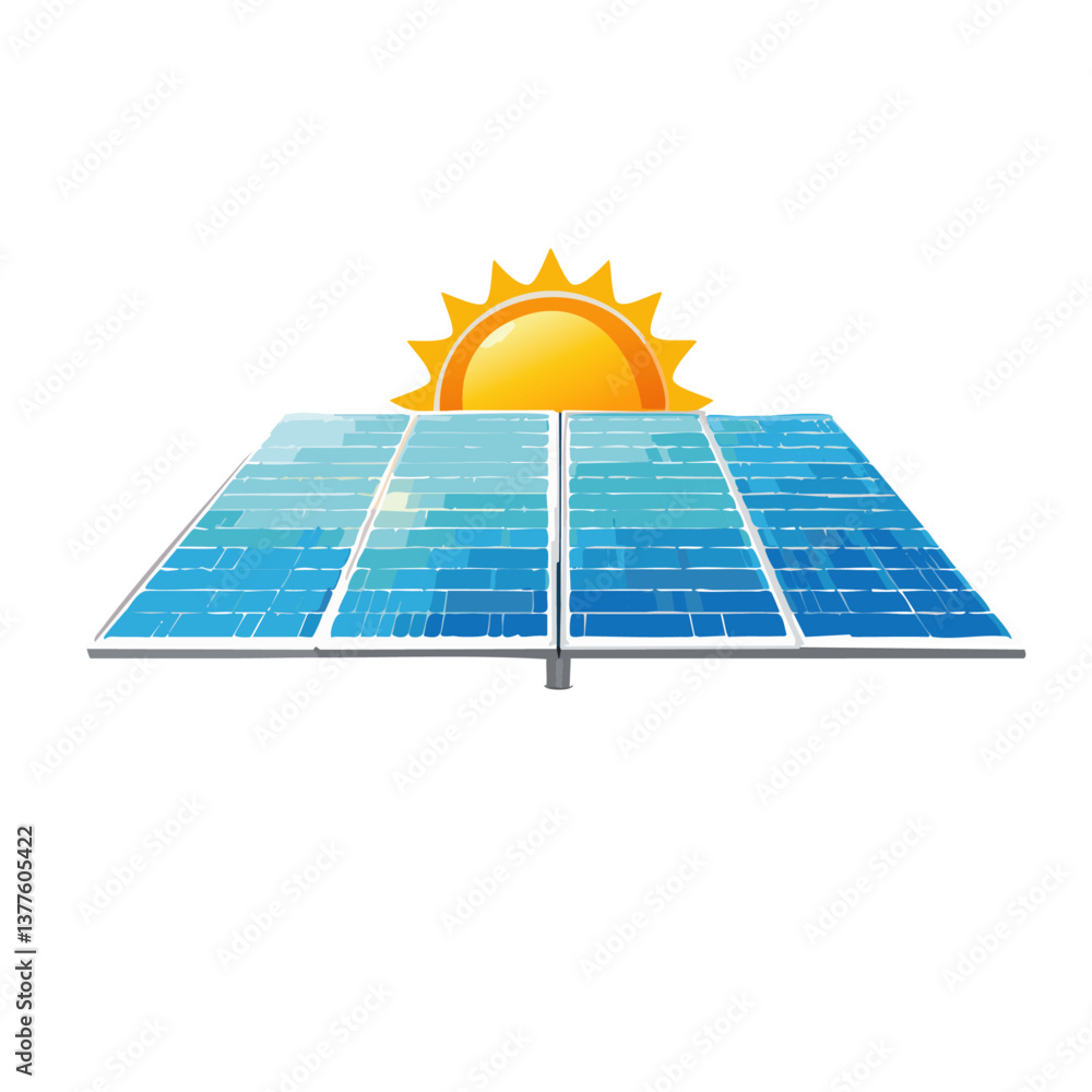 Solar system with sun vector isolated on a transparent background