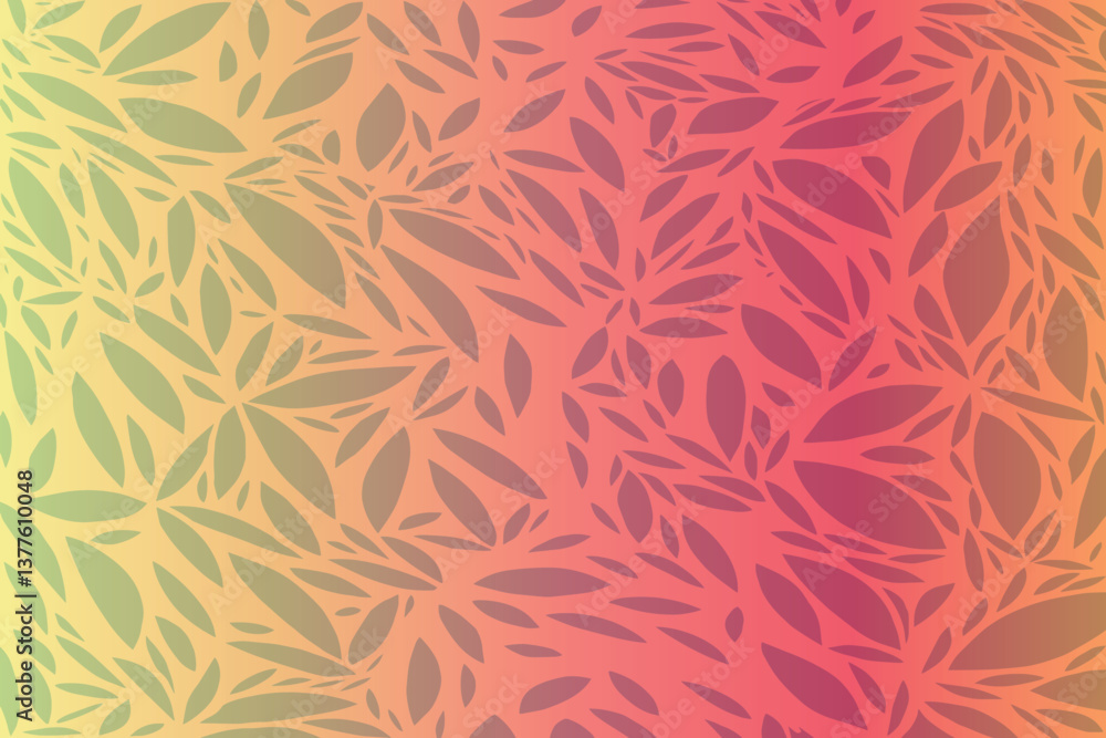 Gradient background with an abstract leaf pattern is colorful and versatile for naturethemed designs, wallpaper, digital art, and ecofriendly concepts. Gradient background with an abstract leaf pattern is colorful and versatile for naturethemed designs, wallpaper, digital art, and ecofriendly concepts.