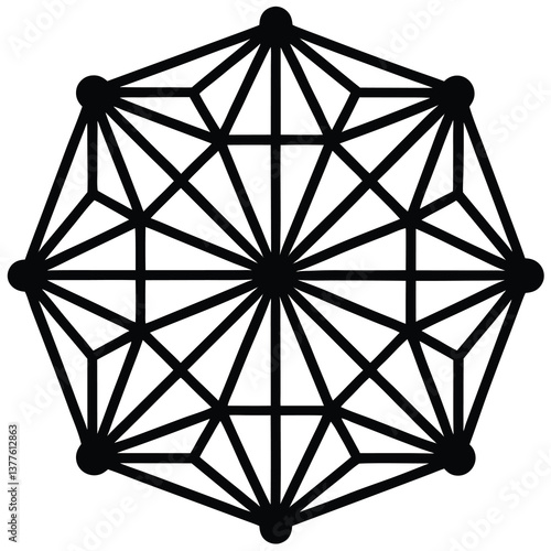 disconnected linear patterns silhouette vector