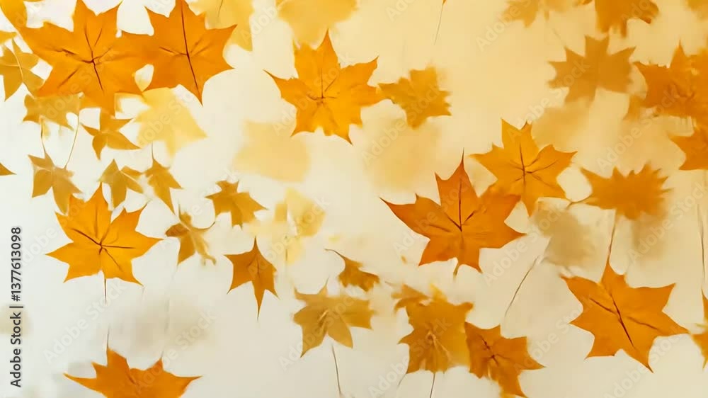 Golden maple leaf print fabric texture background Golden maple leaf print fabric texture background