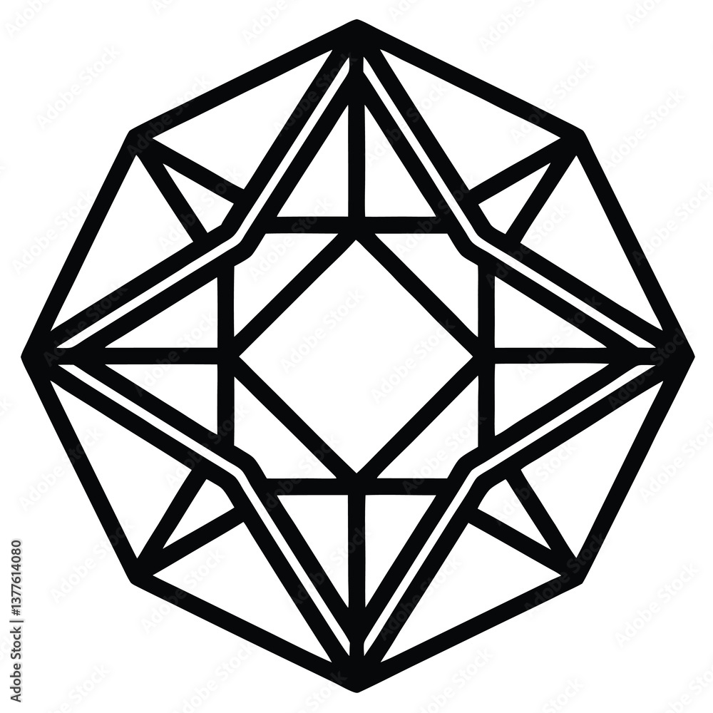 hollow geometric outlines vector art design hollow geometric outlines vector art design