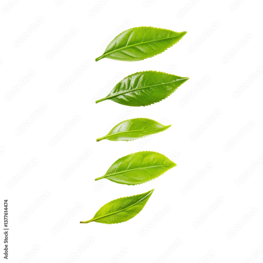 Fresh green leaves arranged in beautiful styling showcase nature elegance and vitality Fresh green leaves arranged in beautiful styling showcase nature elegance and vitality