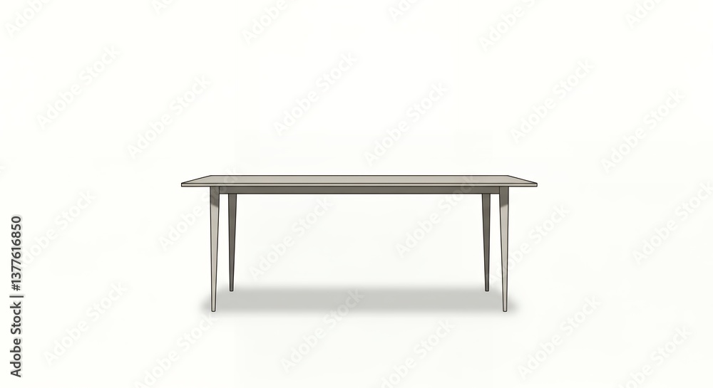 Minimalist Style Wooden Table on a White Background for Furniture Showcase Minimalist Style Wooden Table on a White Background for Furniture Showcase