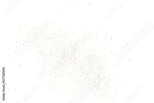 Obraz na płótnie Gold texture pattern on transparent background. Old paper surface. Light golden confetti. Yellow Illustration backdrop. PNG design element. w salonie