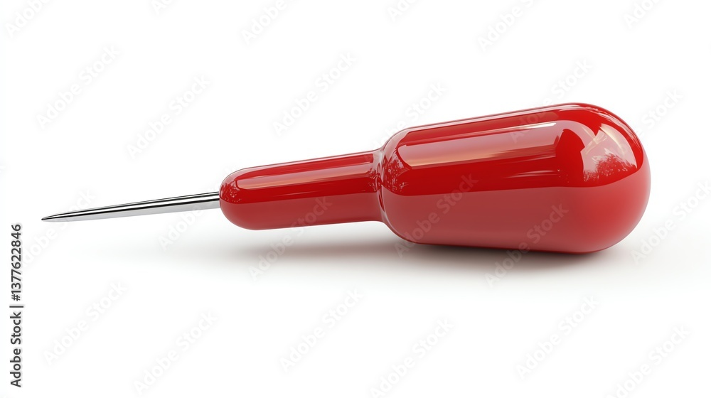 Sleek Red Awl: A Minimalist Design Study Sleek Red Awl: A Minimalist Design Study