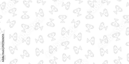 Trophy Pattern background. Gold Trophies Seamless Pattern. gold medal pattern background. competition theme pattern.