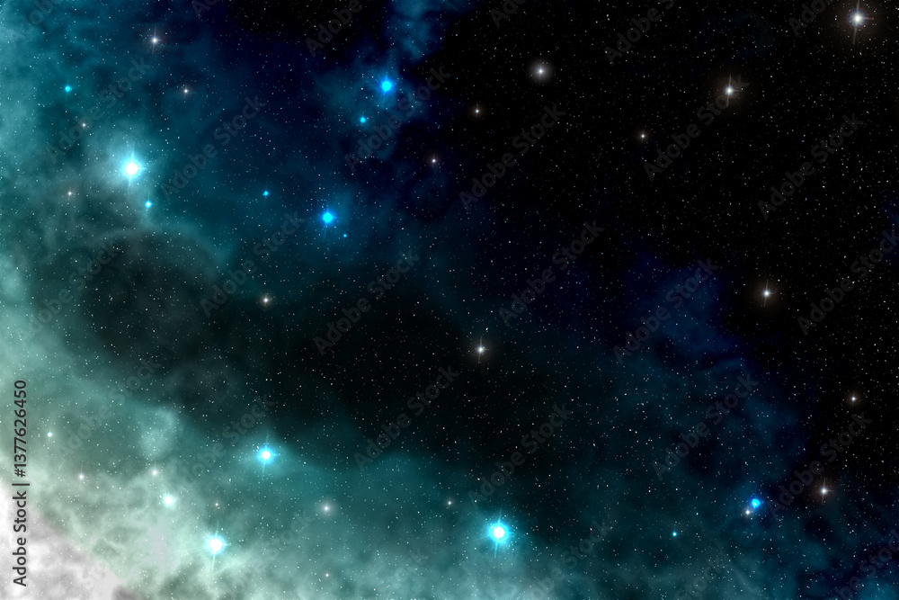 Obraz premium ギャラクシー ブルーホワイト