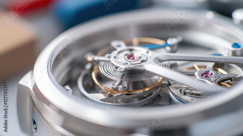 Wallpaper Mural macro shot of high precision watch movement showcasing intricate details and craftsmanship, highlighting its mechanical beauty Torontodigital.ca