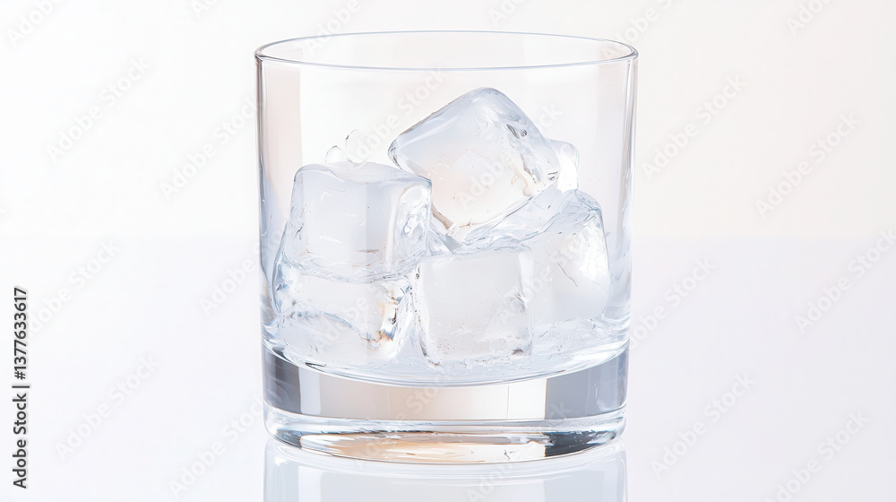 clear glass filled with ice cubes creates refreshing and minimalistic aesthetic, perfect for any setting clear glass filled with ice cubes creates refreshing and minimalistic aesthetic, perfect for any setting