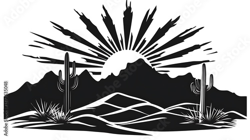 Desert Sunset Silhouette. (15)