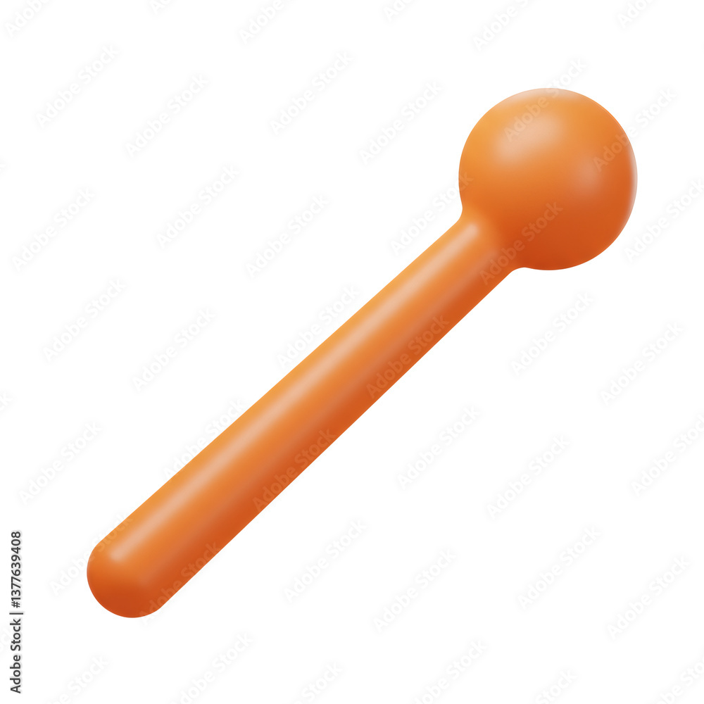 Cartoon Orange Drumstick 3D Render Cartoon Orange Drumstick 3D Render
