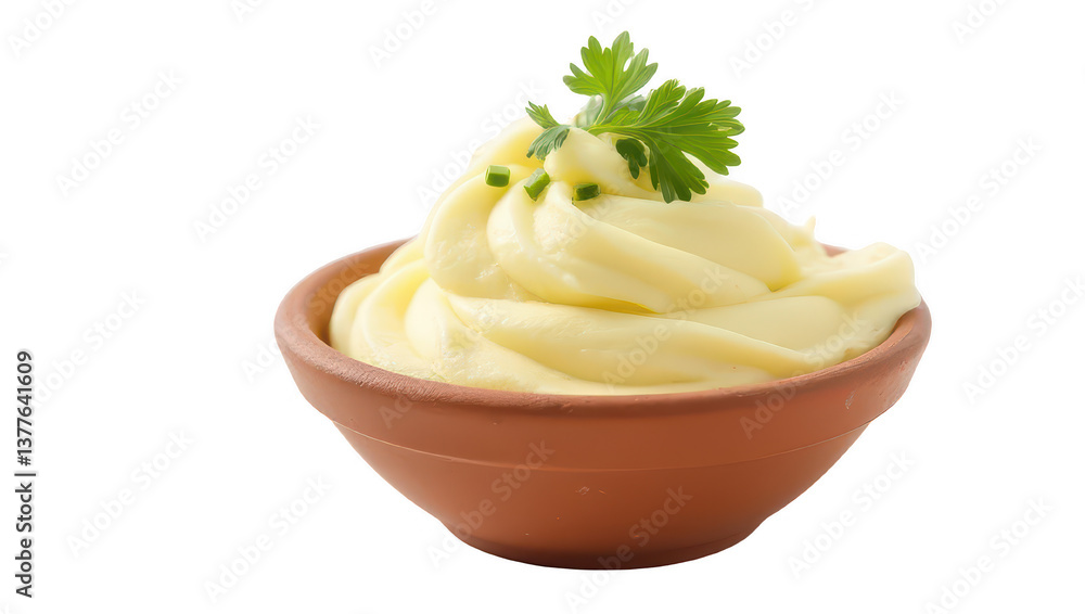Creamy Mashed Potatoes in Rustic Bowl Creamy Mashed Potatoes in Rustic Bowl