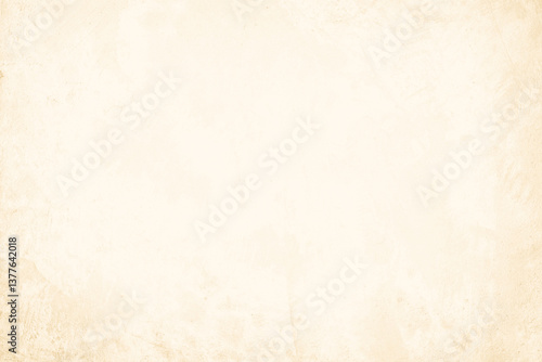 Colour old concrete wall texture background. Close up retro plain cream color cement wall background texture. Design paper vintage parchment element.