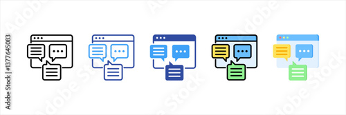 Virtual Meeting Multi Style Icon Set