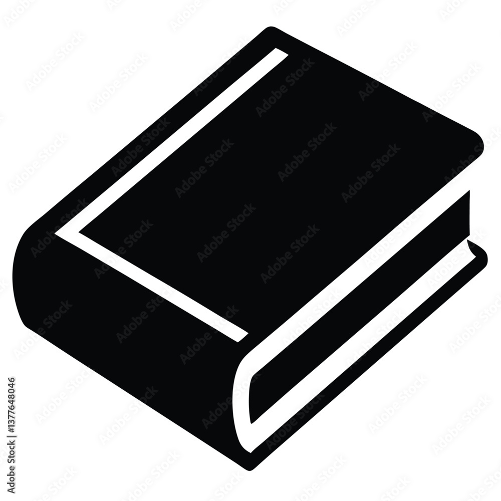 Black Book Icon – Simple, Minimalist, and Modern Vector Illustration Black Book Icon – Simple, Minimalist, and Modern Vector Illustration