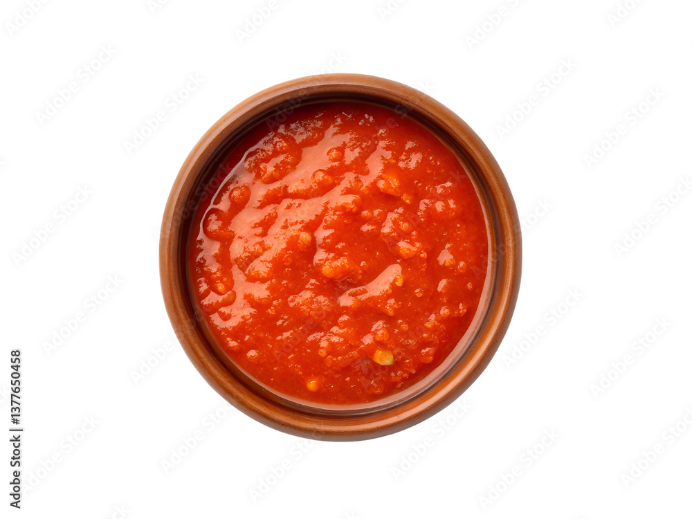 Bowl of Tomato Sauce on transparent Background with Minimalist Presentation
Bowl of Tomato Sauce on transparent Background with Minimalist Presentation