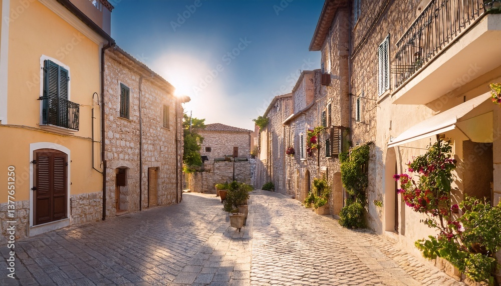 Fototapeta premium narrow street in the old town