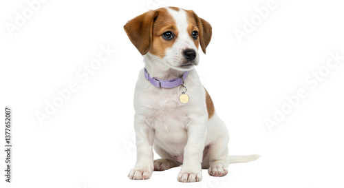 Isolated Cute Jack Russell Puppy
