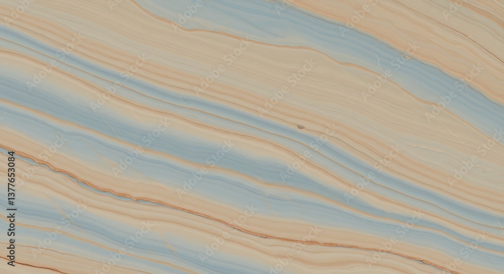 Naklejka premium Abstract Blue Beige Swirl Texture Background. AI Generated