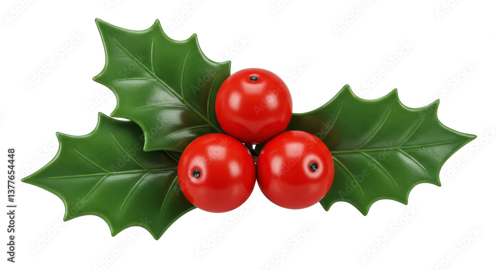 Isolated Holly with Berries Isolated Holly with Berries