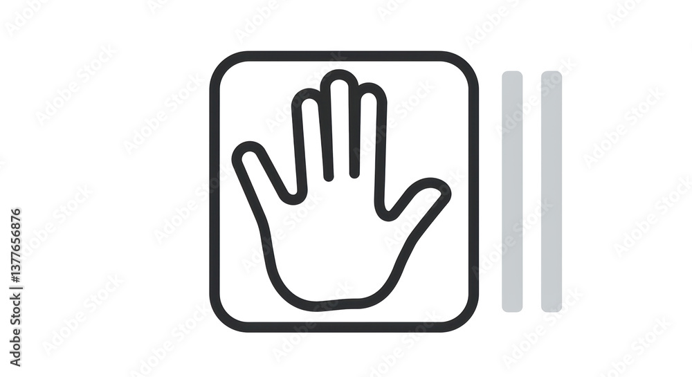 Isolated Handprint Icon Isolated Handprint Icon
