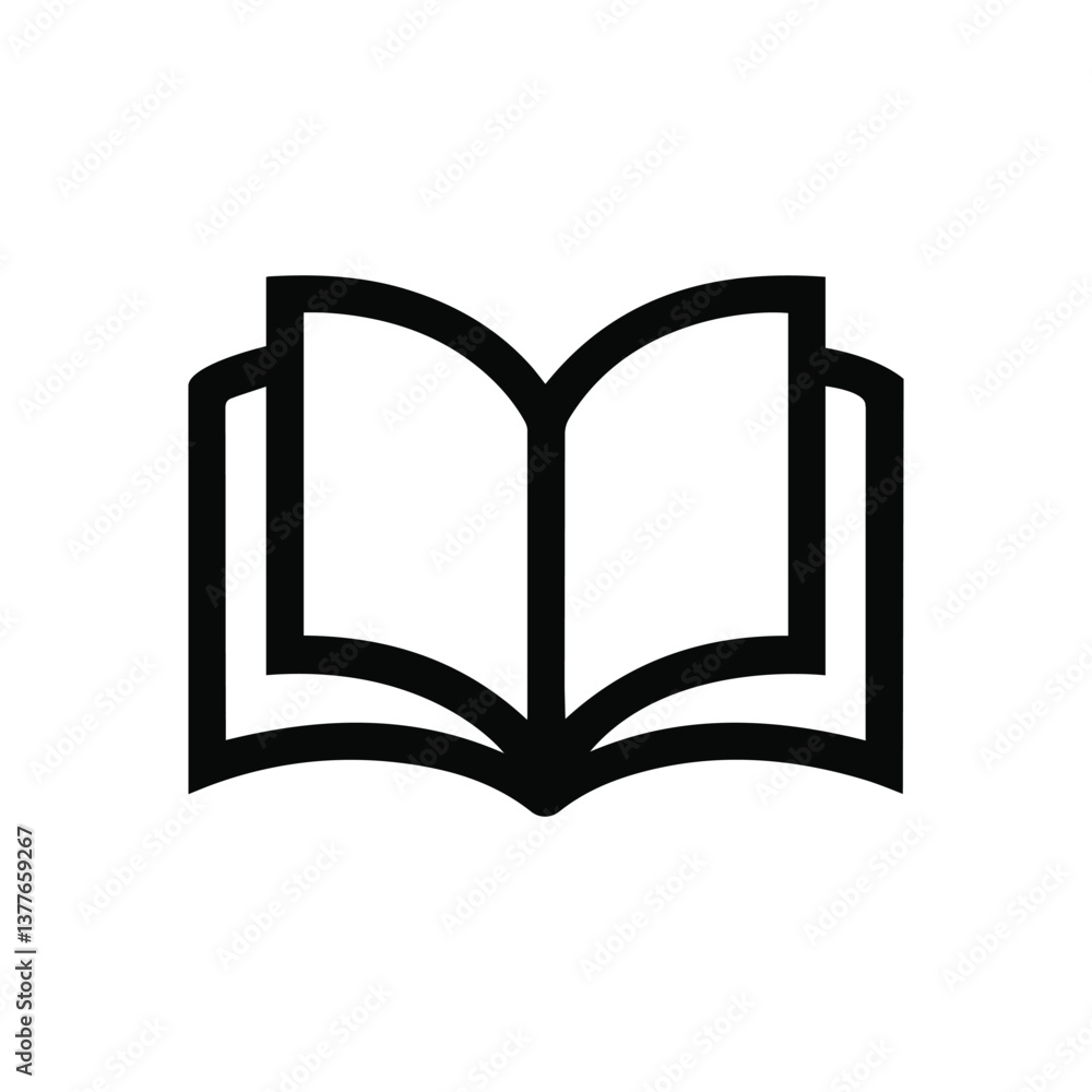 open book silhouette isolated on white background open book silhouette isolated on white background