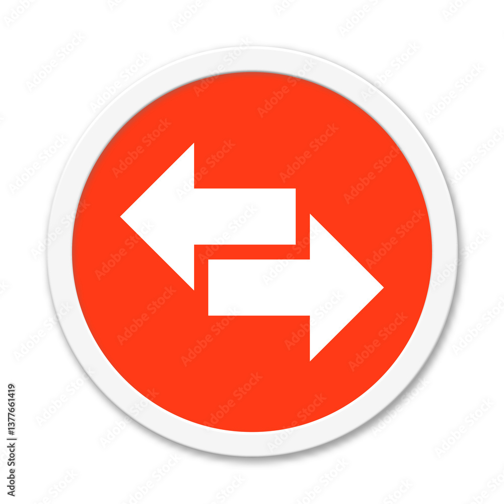 2 Pfeile Symbol auf rundem Button 2 Pfeile Symbol auf rundem Button